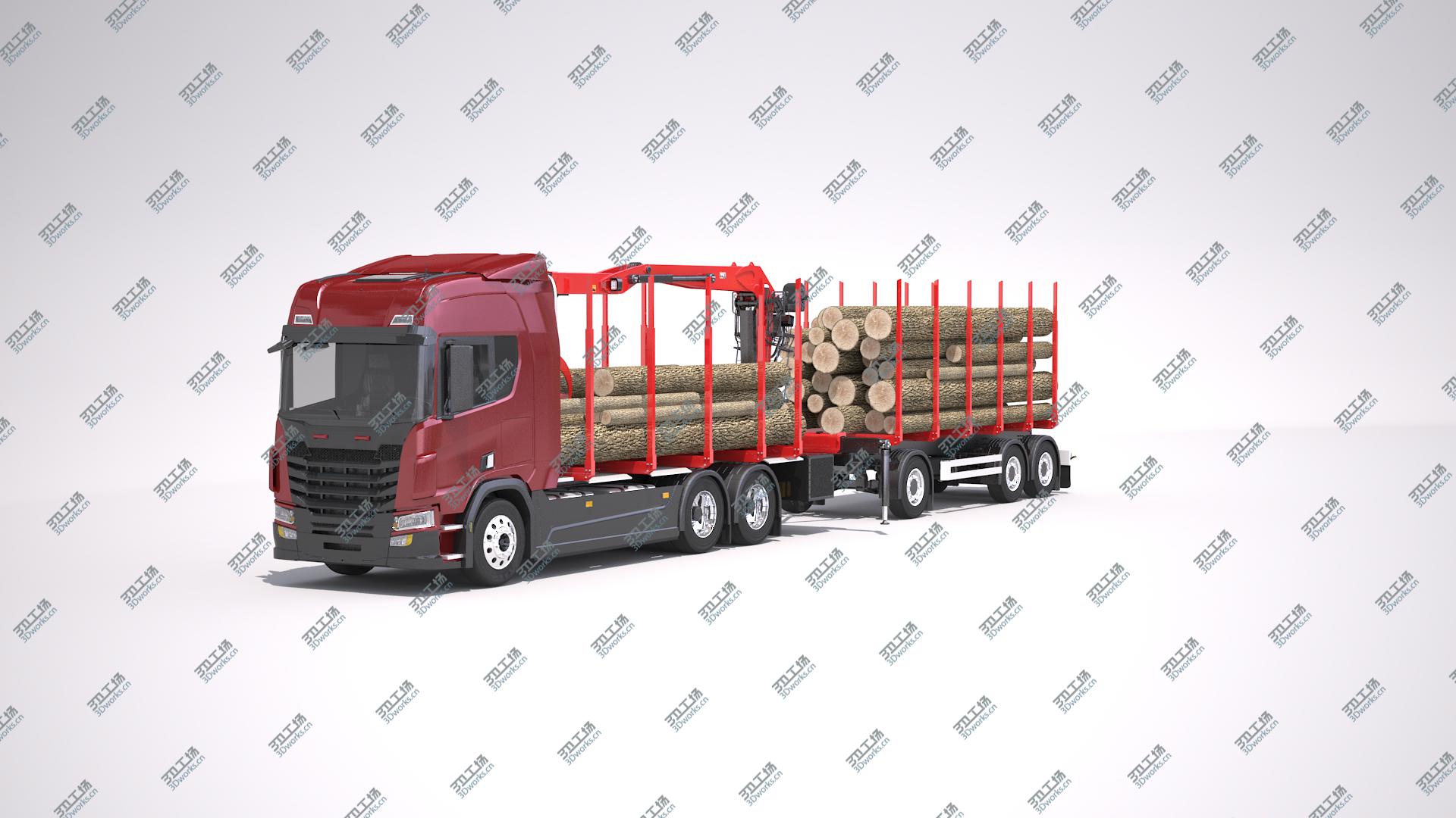 images/goods_img/20210313/3D Generic Logging Truck and Trailer/3.jpg